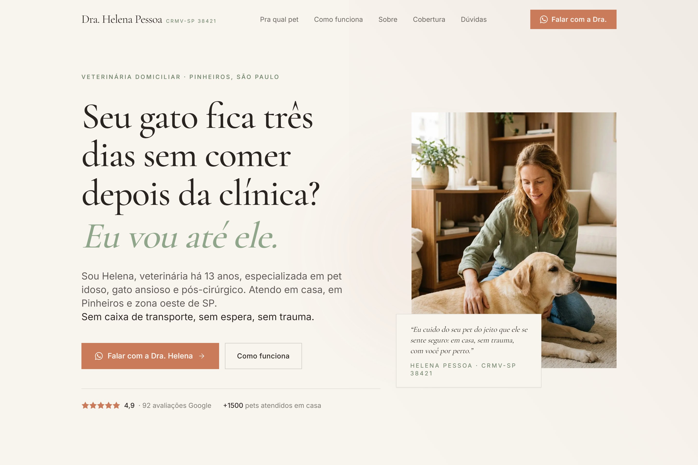Mockup do site Dra. Helena Pessoa
