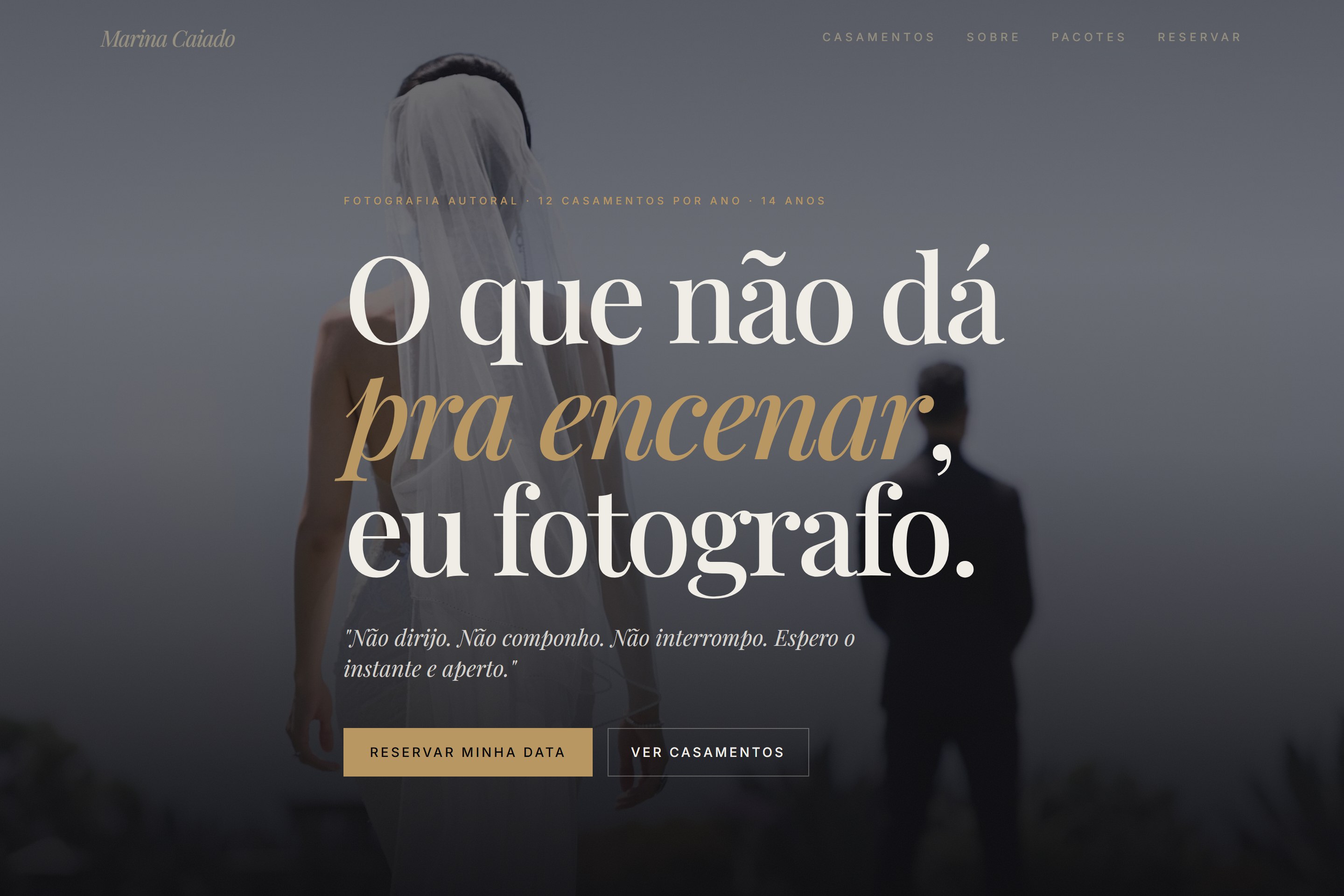 Mockup do site Alive pro nicho Fotógrafa autoral