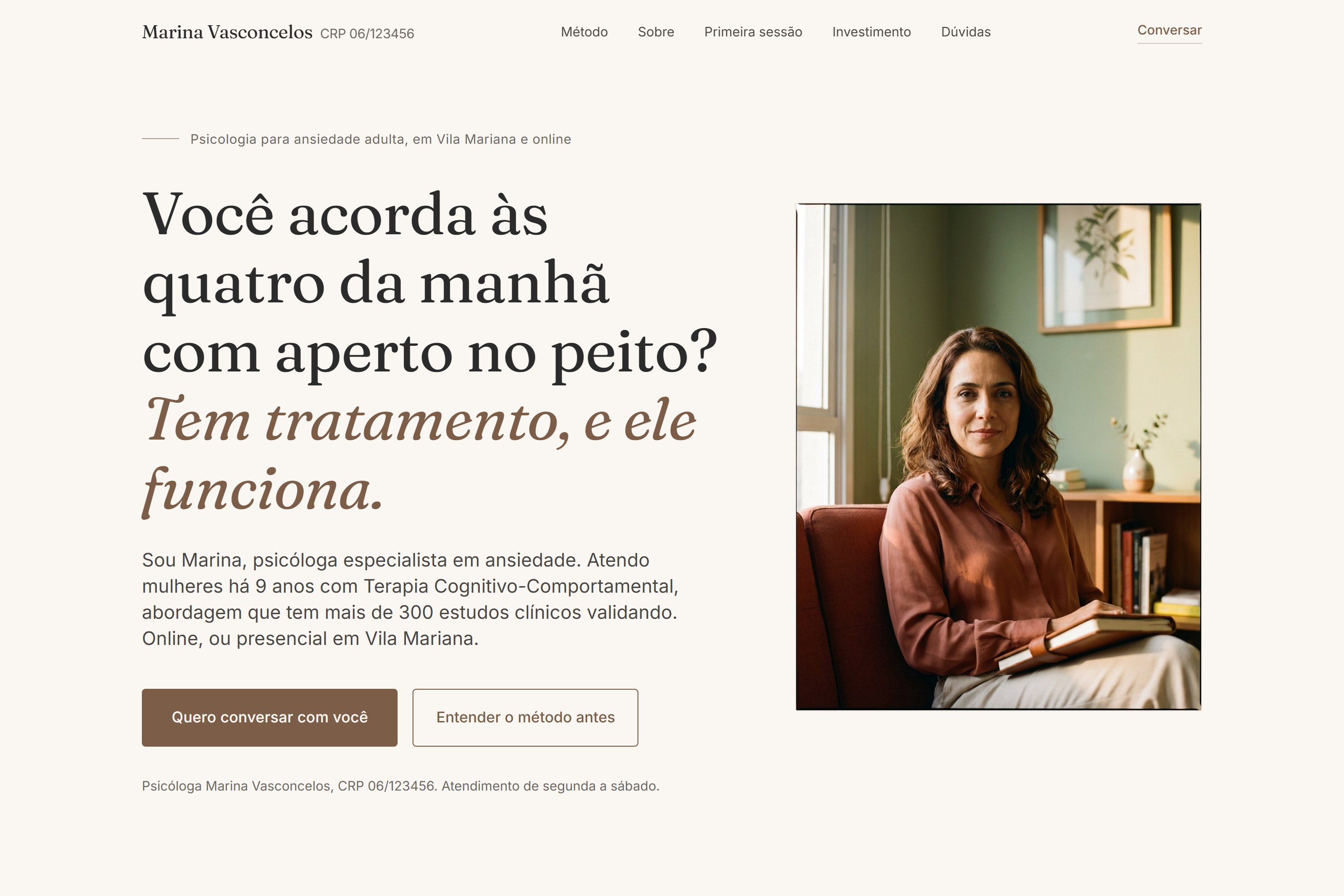 Mockup do site Dra. Marina Vasconcelos